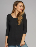 Bamboo Scoop Neck 3/4-Sleeve