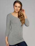 Bamboo Scoop Neck 3/4-Sleeve