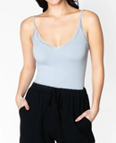 Bamboo Ribbed Camisole with Lace