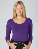 Bamboo Scoop Neck 3/4-Sleeve