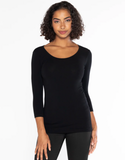 Bamboo Scoop Neck 3/4-Sleeve