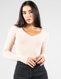 Bamboo V-Neck Long Sleeve