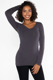 Bamboo V-Neck Long Sleeve