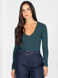 Bamboo V-Neck Long Sleeve