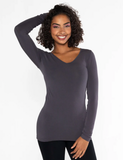 Bamboo V-Neck Long Sleeve