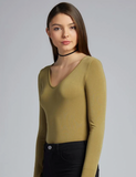 Bamboo V-Neck Long Sleeve