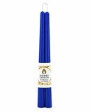 Beeswax 12" Taper Candle Pair - Blue