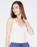 Bamboo Ribbed Camisole with Lace