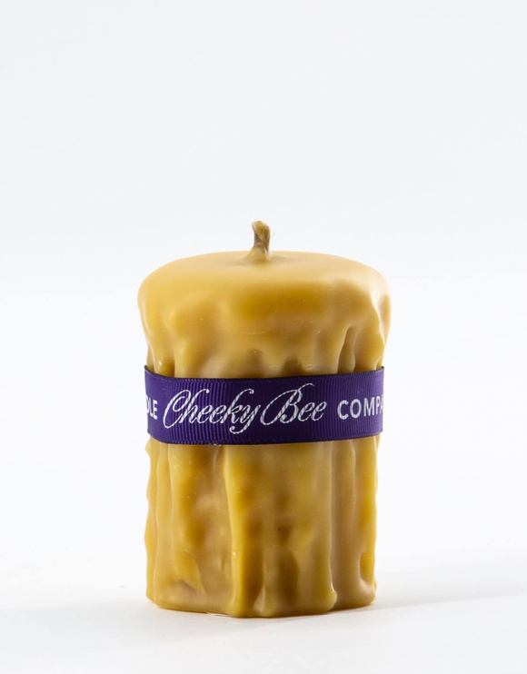 Cheeky Bee Drip Beeswax Candle #1 - 2.5