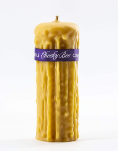 Cheeky Bee Drip Beeswax Candle #2 - 2.5" x 6"