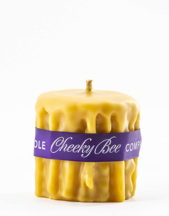 Cheeky Bee Drip Beeswax Candle #5 - 3.5