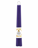 Beeswax 12" Taper Candle Pair - Violet