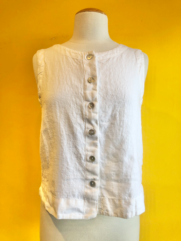 Linen Button-Up Vest