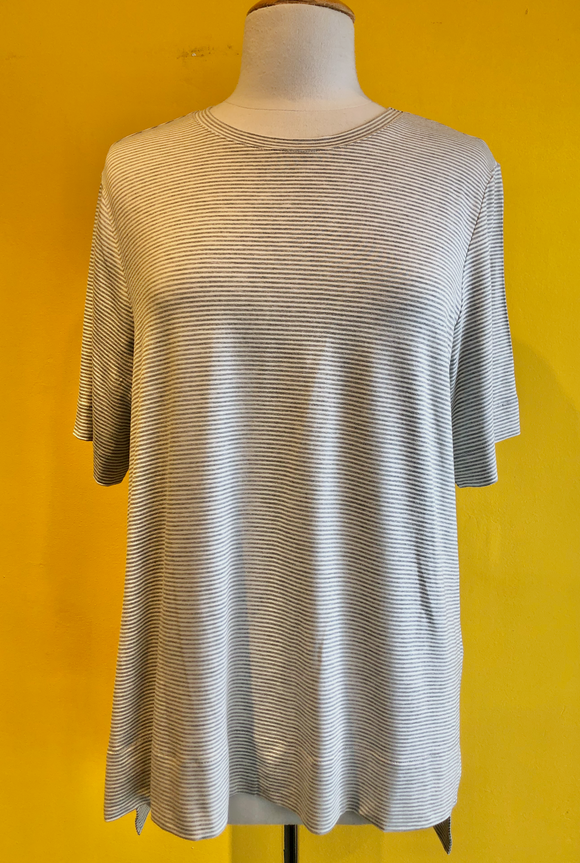 'Mya' Grey Stripe T-Shirt