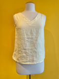 Linen Double V-Neck Tank