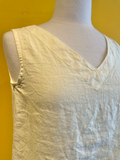 Linen Double V-Neck Tank