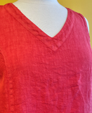 Linen V-Neck Panel Dress