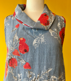 Linen Cowl-Neck Dress