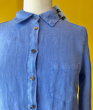 Linen Button-Up Shirt Dress