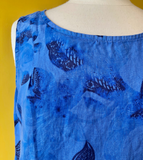 Linen Sleeveless Leaf Blouse