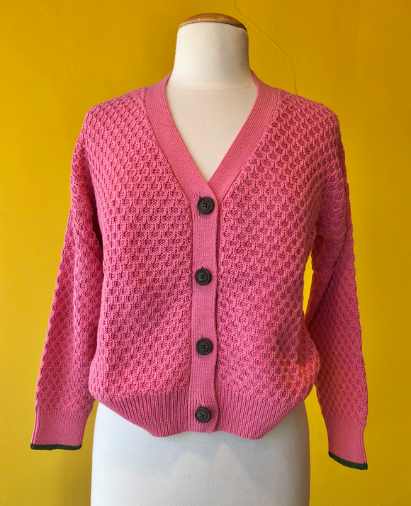 Pink 'Strawberry' Knit Cardigan (SALE)