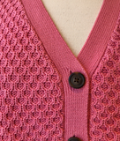 Pink 'Strawberry' Knit Cardigan (SALE)